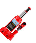 Heavy Duty 5 Ton Hydraulic Bottle Jack For Cars And Trucks with red steel body for vehicle lifting and maintenance.