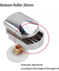 4 Pack 25mm Shower Door Rollers For Curved Glass Doors 4 To 8mm Replacement Runners Wheels Durable Top And Bottom Rollers