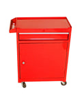 Heavy Duty Steel Rolling Tool Chest With Five Roomy Ball Bearing Drawers And Detachable Worktop, red steel cart with wheels