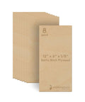 Baltic Birch plywood sheets, 12 x 6 x 1/8 in, 8-pack, Woodpeckers (front view)