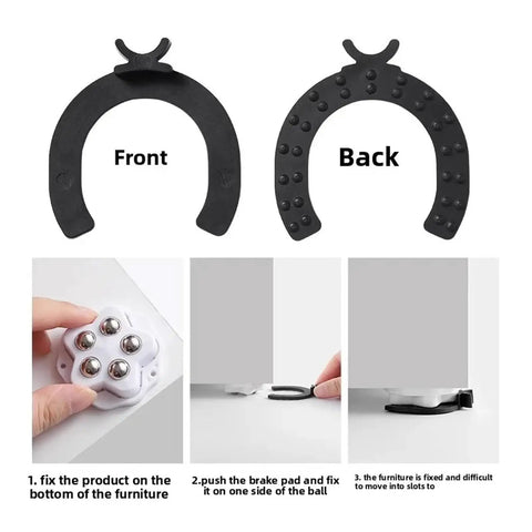 Self Adhesive Swivel Wheels For Small Appliances And Storage Boxes No Drill Install 360 Degree Rotation instruction steps