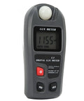 All In One Portable Digital Light Meter For Photography On The Go With Auto Shutdown Illuminance Lux Meter LCD Display Pocket Sized Illuminance Tester For Outdoor Shoots And Studio Work, gray plastic front view