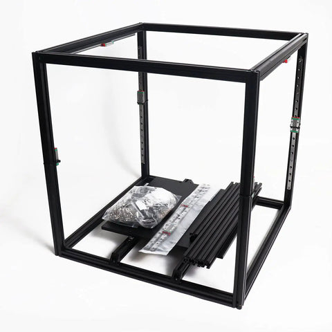 Straight Fire Vorbear 2.4 Frame Kit With Hiwin Linear Rails For Super Smooth 3D Printing Beast Mode Assembly showing aluminum extrusions and hardware.