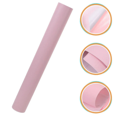 Super Easy Peel And Stick Waterproof Pink PVC Wallpaper For Kitchen Cabinets And Furniture Removable Wall Decals Zero Fuss Quick Glow Up Renovation roll showcasing smooth finish.
