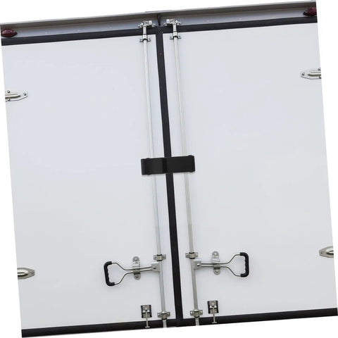 Two Piece Flexible Draw Latch For Boat Compartments And Automotive Storage Cabinets Replacement Lock Durable Toolboxes And Racks With Fixing Bracket And Keeper on white doors