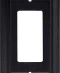 Architectural 1-Gang Matte Black Decorative Light Switch Cover Rocker Decorator Wall Plate Zinc Construction Durable