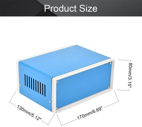 Heavy Duty ABS Plastic Enclosure Built Tough For Garage Mods And Home Upgrades Delivers Knockout Protection For Wiring Against Rain Dust And Grit All Season Long With No Sweat Coverage Inside, showing dimensions 170x130x80mm.