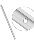 Heavy Duty Aluminum T Slot Miter Track Jig For Woodworking Tables, close-up of smooth sliding slot with mounting hole