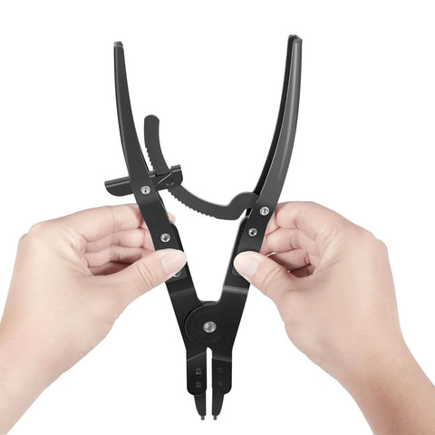 Upgraded Spindle Snap Ring Pliers For Ford Super Duty 2007 And Newer Heavy Duty Internal External Snap Ring Tools With Ratchet Locking Mechanism