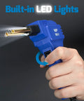 hand holding 110V Plastic Welder Kit With LED Lights And 200 Hot Staples Pliers For Car Bumper Plastic Welding