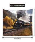 Steam Locomotive Train Tapestry Wall Hanging, Aesthetic Wall Decor Art Poster For Living Room And Dorm, 60x51 Inches