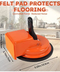 Orange Strong Suction Floor Gap Fixer with felt pad, for Laminate Vinyl Plank and Wood Flooring Leveling and Gap Repair Kit.
