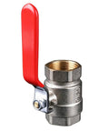 Heavy Duty Solid Brass Ball Valve With Double Female Fittings For Zero Stress Water Flow Control Smooth Twist Color Coded Handle.
