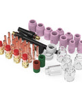 68 Pcs TIG Welding Torch Stubby Gas Lens Glass Cup Kit For WP 17 18 26 Includes Ceramic Cup Tips Lenses And Replacement Consumables