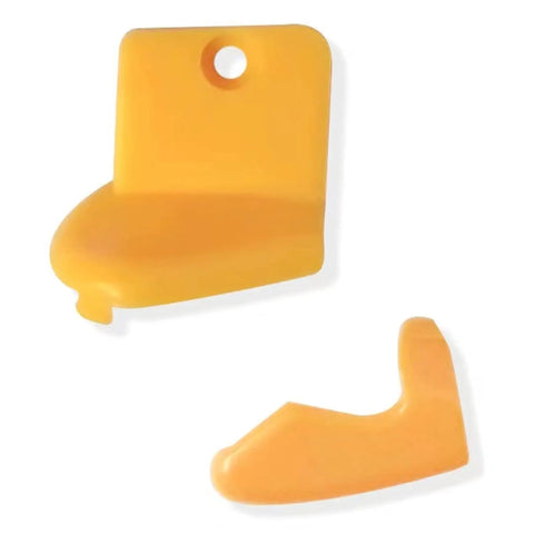 Pro Grade Nylon Tire Changer Inserts Kit for Duck Head Mounts showing yellow protective inserts for tire and rim protection