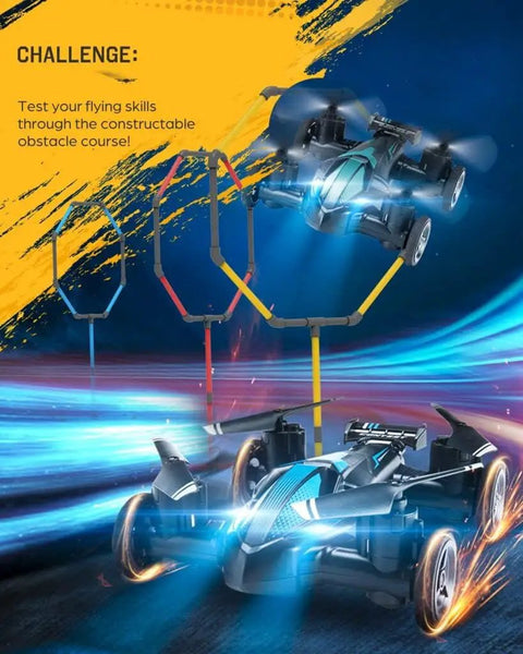 Racing RC Drone With Obstacle Course Kit Featuring Three Adjustable Hoop Sizes For Quick Race Action, Beginner Friendly Setup