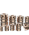 Must-Have Flexible Motor Shaft Coupler For 3D Printing With Durable Aluminum Diaphragm Design Perfect For RC Motors And High Precision Cardan Clamping Needs At Your Workshop, showing various sizes of aluminum couplers.