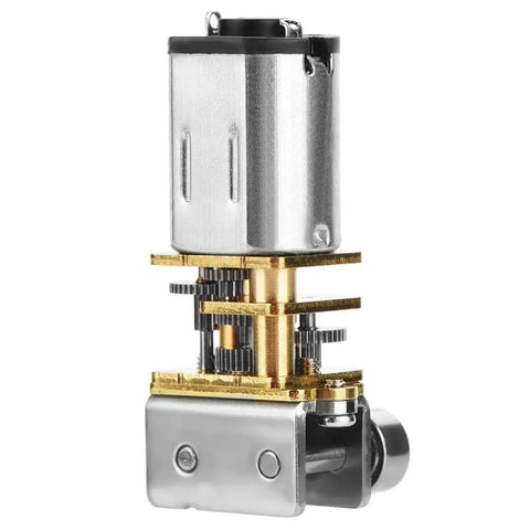 12V DC Micro Gear Motor 11 RPM Right Angle Metal Gearbox For 3D Printing Pen showing metal gears and compact design