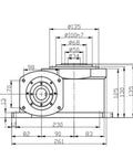 Cam Indexer Offers Rock Solid Stability And Ultra Smooth 15 Second Rotation In A Compact Design with precise dimensions and structure.