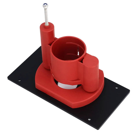 Router Lift Base Kit Slick Flip Tray Insert Plate Polished Abs Body, red plastic design with fine tuner, for smooth woodworking.