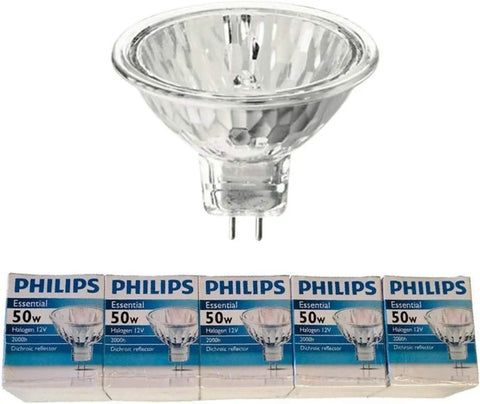 Halogen Landscape Flood Light Bulbs For Indoor And Outdoor Use Go To Lighting Dimmable 50W MR16 12V GU5.3 2 Pin Base 36 Degree Beam Pack Of 5