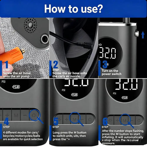 Step-by-step guide on using the Road Ready Portable Tire Inflator for Kia Soul and Soul EV 2010-2025.