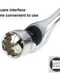 Get That Gritty 12 Point Power Drill Socket Set With Storage Case To Smash Rusty Bolts On Classic Cars And Bikes In Your Garage Without Stressing Out A Bit. 1/2-inch chrome square-drive socket, angled close-up