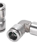 Rock Solid 304 Stainless Steel Pneumatic Air Hose Fittings Snappy Quick Release Coupling heavy duty elbow and straight connector.