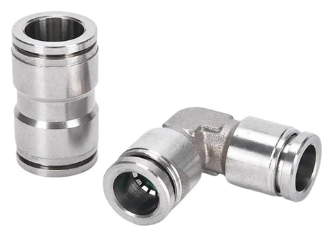 Rock Solid 304 Stainless Steel Pneumatic Air Hose Fittings Snappy Quick Release Coupling heavy duty elbow and straight connector.