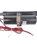 Big Hitter 12V Hydraulic Linear Actuator With 8 Inch Stroke And 1700 Lbs Max Thrust for heavy equipment, featuring motor and wiring.