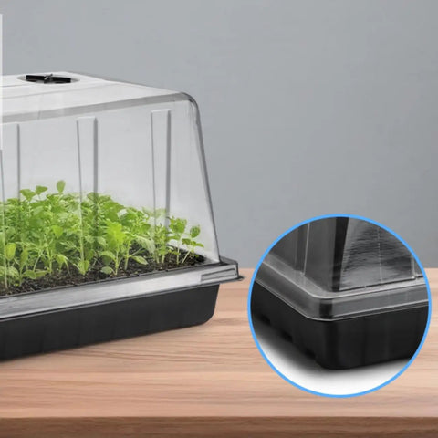 Extra Tall 7.3 Inch Humidity Domes For 1020 Seed Trays With Adjustable Vents Thick Clear Plastic BPA Free Fits Standard 10 By 20 Germination Propagation Cloning Ideal For Vigorous Seedlings And Fast Germination