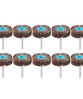 Top Quality 10 Piece Aluminum Oxide Flap Wheel Set For Drill With Metal Shank Sander, 100mm, ideal for wood, plastic, steel projects.