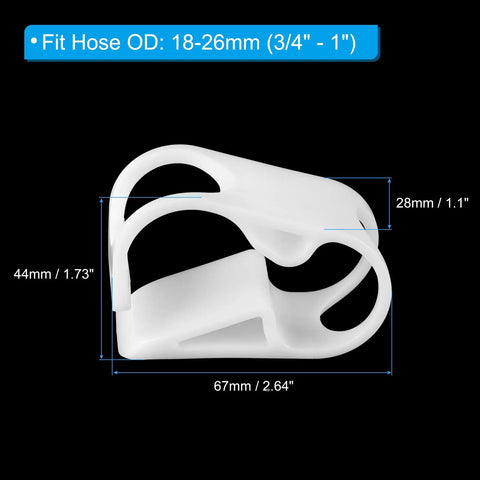 Plastic Tube Clamps Set Of Two For Three Quarters To One Inch Tube OD Adjustable Flow Control Hose Clip, side view