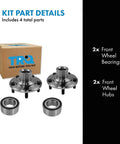 Front Wheel Bearing And Hub Kit Set For 2009 2014 Acura TSX 2008 2012 Honda Accord 2010 2011 Accord Crosstour 2012 2015 Crosstour 2 Piece Replacement With Front Hubs And Bearings Plug And Play Easy Install OEM Grade Quality visible with 2 wheel bearings and 2 hubs.