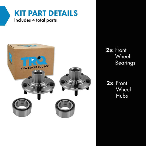Front Wheel Bearing And Hub Kit Set For 2009 2014 Acura TSX 2008 2012 Honda Accord 2010 2011 Accord Crosstour 2012 2015 Crosstour 2 Piece Replacement With Front Hubs And Bearings Plug And Play Easy Install OEM Grade Quality visible with 2 wheel bearings and 2 hubs.
