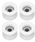 Bearing Pulley Wheel Set For Gym Gear 43mm Universal Rollers With Ball Bearing Cable Attachment For Home Gym And Health Club Machines Low Friction Quiet Operation, 4 white rollers