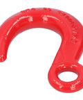6500lb Beefed Up Alloy Steel Lifting Hook With Large Opening For Crane Hoist And Construction Gear in bright red finish