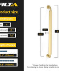 Gold Cabinet Pulls 7.5 Inch 10 Pack Zinc Alloy Handles dimensions and screw sizes