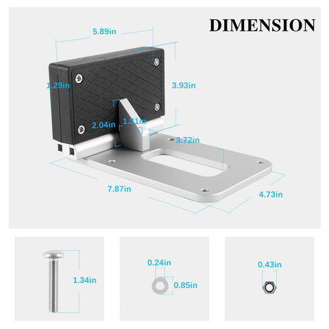 Dimensions of Transom Trolling Motor Mount For Kayaks And Small Boats Universal Fit For Flat Sterns With Easy Clamp On Installation