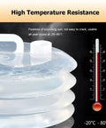Foldable Water Storage Bags Set 2 Pack 8L Each Telescopic Emergency Jug With Faucet Portable, high temperature resistance