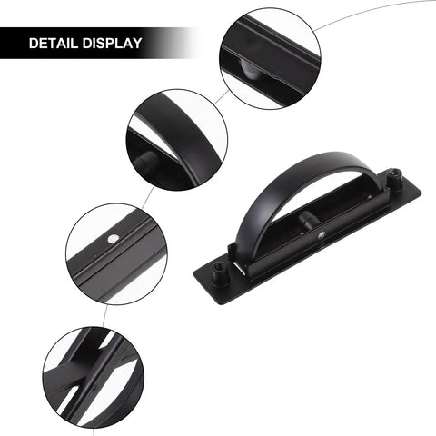 Stealthy Recessed Zinc Alloy Door Handle 85mm Rotation Pull For Drawer Cabinet Furniture Wardrobe Hidden Invisible Cabinet Pull Hardware Accessory Replacement Perfect Low Key Profile Fit For Doors Gates Sheds Closets And More.