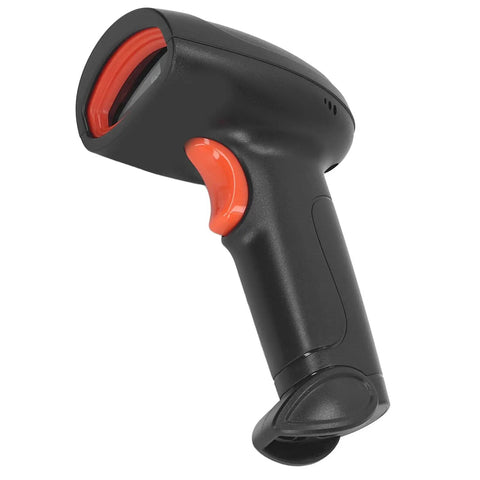 Handheld Barcode Scanner 4G Portable High Speed Reader with red accents, ideal for supermarket and retail use