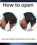 Steps to open 5 Pack IP65 Waterproof Plastic Project Boxes For Electronics 100 X 60 X 25 mm Black Durable Junction Boxes.