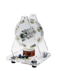 DIY Perpetual Motion Model Kit With Stable Electromagnetic Drive 24V, transparent frame showcasing electromagnetic engine components