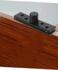 Hidden Pivot Hinges 2 Pack Stainless Steel Concealed Door Hardware installation on a wooden door