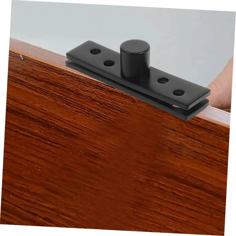 Hidden Pivot Hinges 2 Pack Stainless Steel Concealed Door Hardware installation on a wooden door