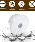 White 4 Pack 1 Inch Wall Cable Pass Through Grommet displayed with installation features, cable protection description visible.