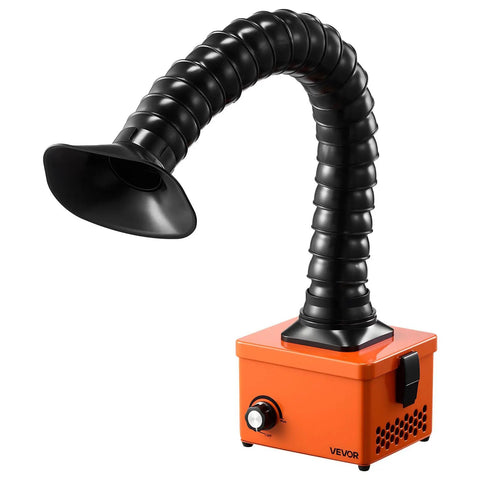 Solder Fume Extractor With 40W Brushless Motor, Two Stage Filters, Adjustable Airflow, 80 M3/H Suction, Compact Desktop Smoke Absorber