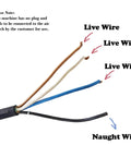 Image showing wiring connections for Heavy Duty Two In One Tabletop Shrink Wrap Machine on PE, POF, and PVC films.