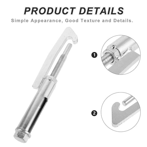 Heavy Duty Spare Tire Mounting Hook For SUVs And Trucks, Spare Wheel Carrier Hook With Secure Tie Down Bolt, silver metal